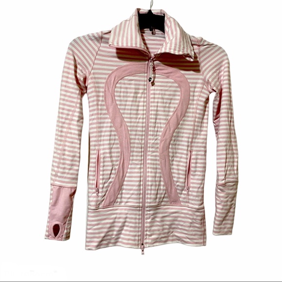 lululemon athletica Jackets & Blazers - Lululemon In Stride Jacket Pink Stripe